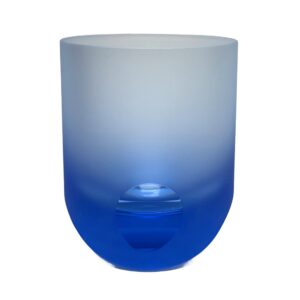 Navy Moser Frosted Tipsy Whiskey Glass New in Box