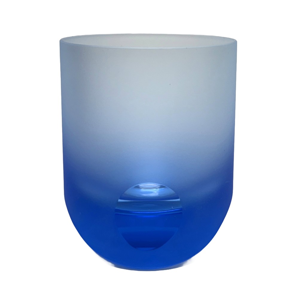 Navy Moser Frosted Tipsy Whiskey Glass New in Box Navy Moser Frosted Tipsy Whiskey Glass New in Box