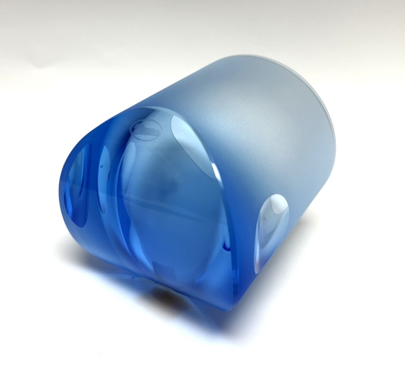 Navy Moser Frosted Tipsy Whiskey Glass New in Box Navy Moser Frosted Tipsy Whiskey Glass New in Box