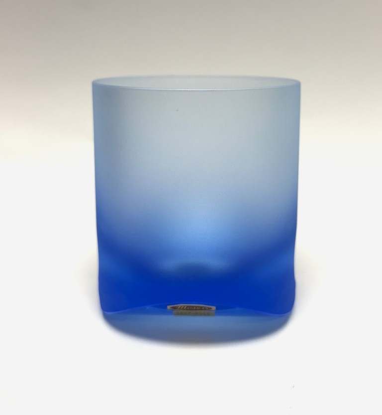 Navy Moser Frosted Tipsy Whiskey Glass New in Box Navy Moser Frosted Tipsy Whiskey Glass New in Box