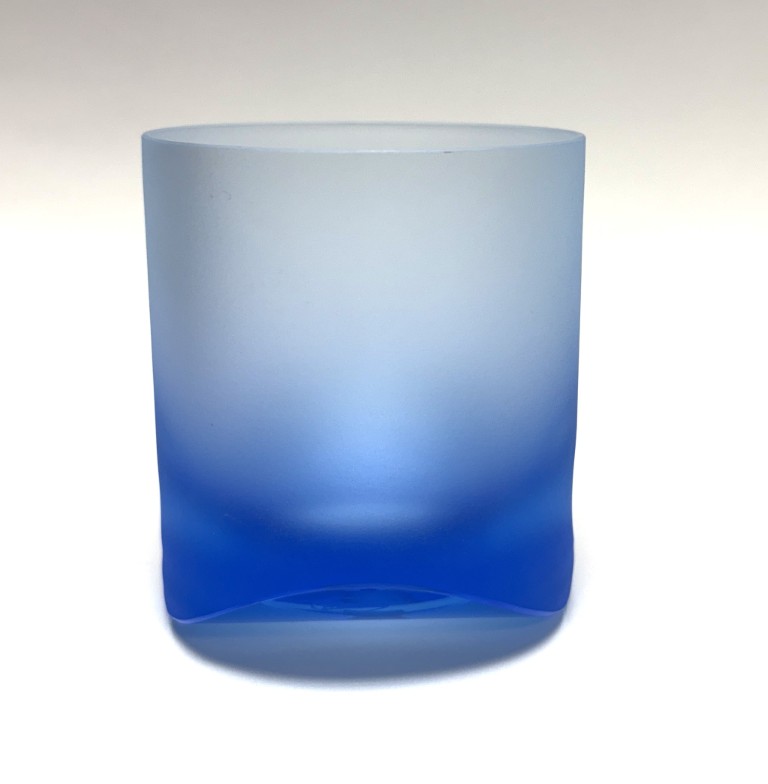 Navy Moser Frosted Tipsy Whiskey Glass New in Box Navy Moser Frosted Tipsy Whiskey Glass New in Box