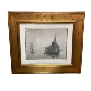 Harbor Scene Print Hendrik Willen Mesdag (1831-1915)