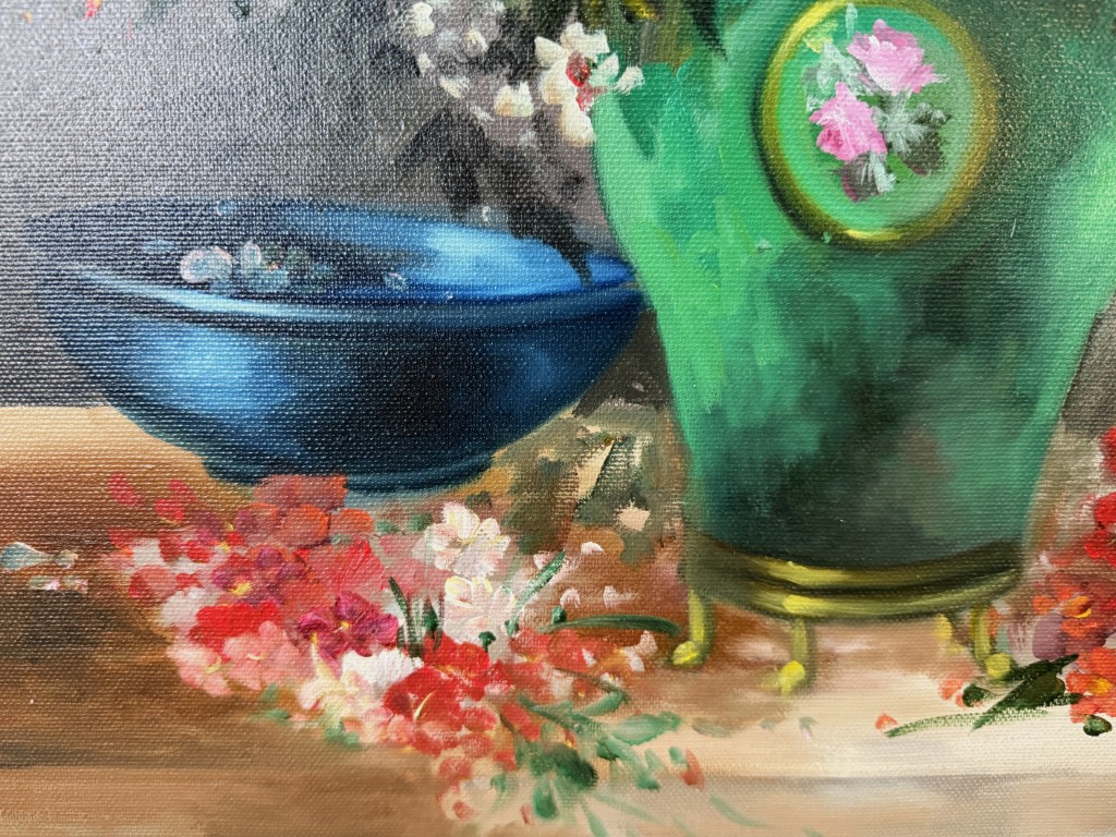 Original Signed Floral Still Life Oil on Canvas Original Signed Floral Still Life Oil on Canvas