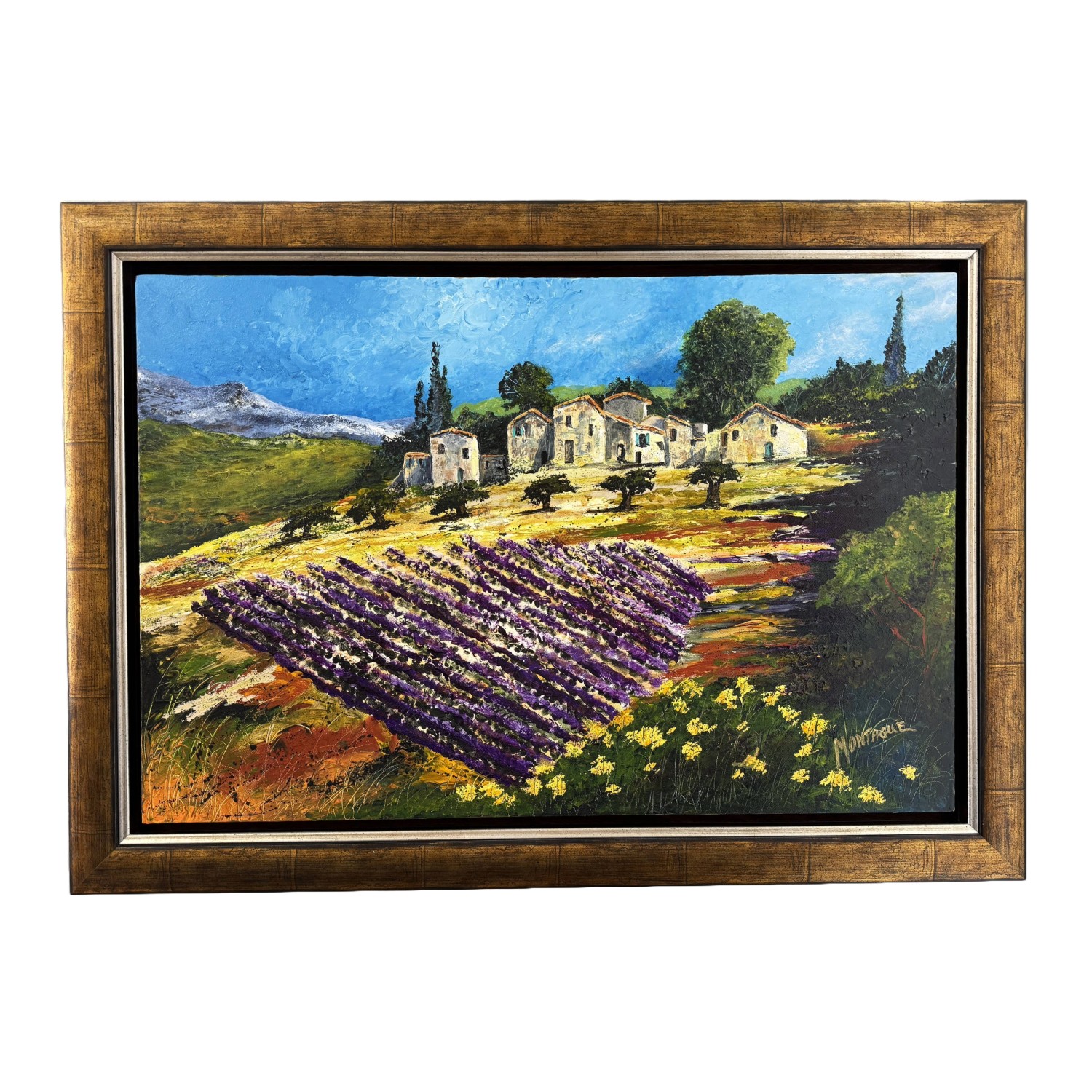 Original Colorful Tuscan Themed Landscape Oil on Canvas Original Colorful Tuscan Themed Landscape Oil on Canvas