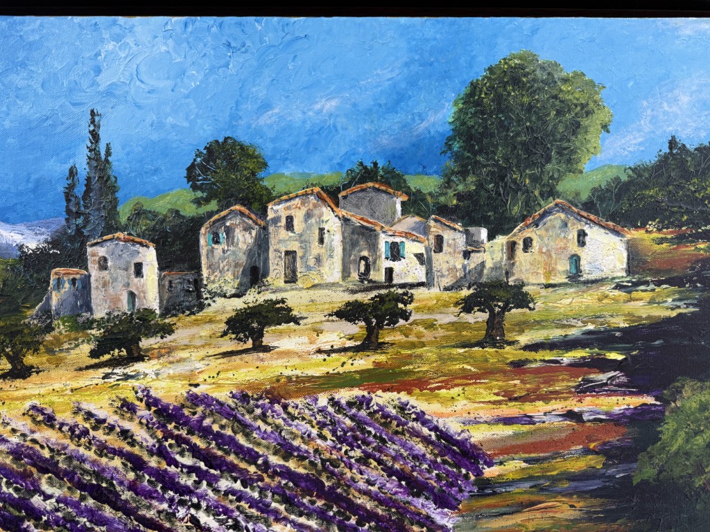 Original Colorful Tuscan Themed Landscape Oil on Canvas Original Colorful Tuscan Themed Landscape Oil on Canvas