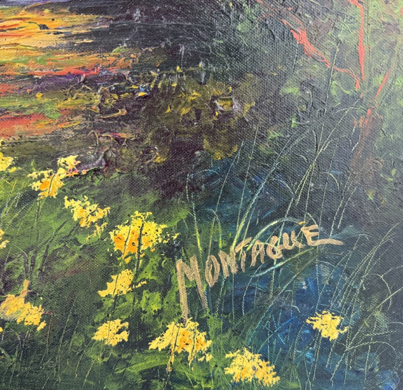 Original Colorful Tuscan Themed Landscape Oil on Canvas Original Colorful Tuscan Themed Landscape Oil on Canvas