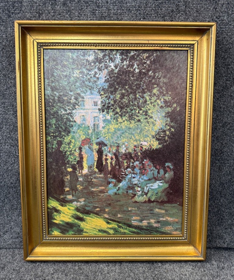 Claude Monet "The Parc Monceau" Garden Scene Giclee on Canvas Claude Monet "The Parc Monceau" Garden Scene Giclee on Canvas