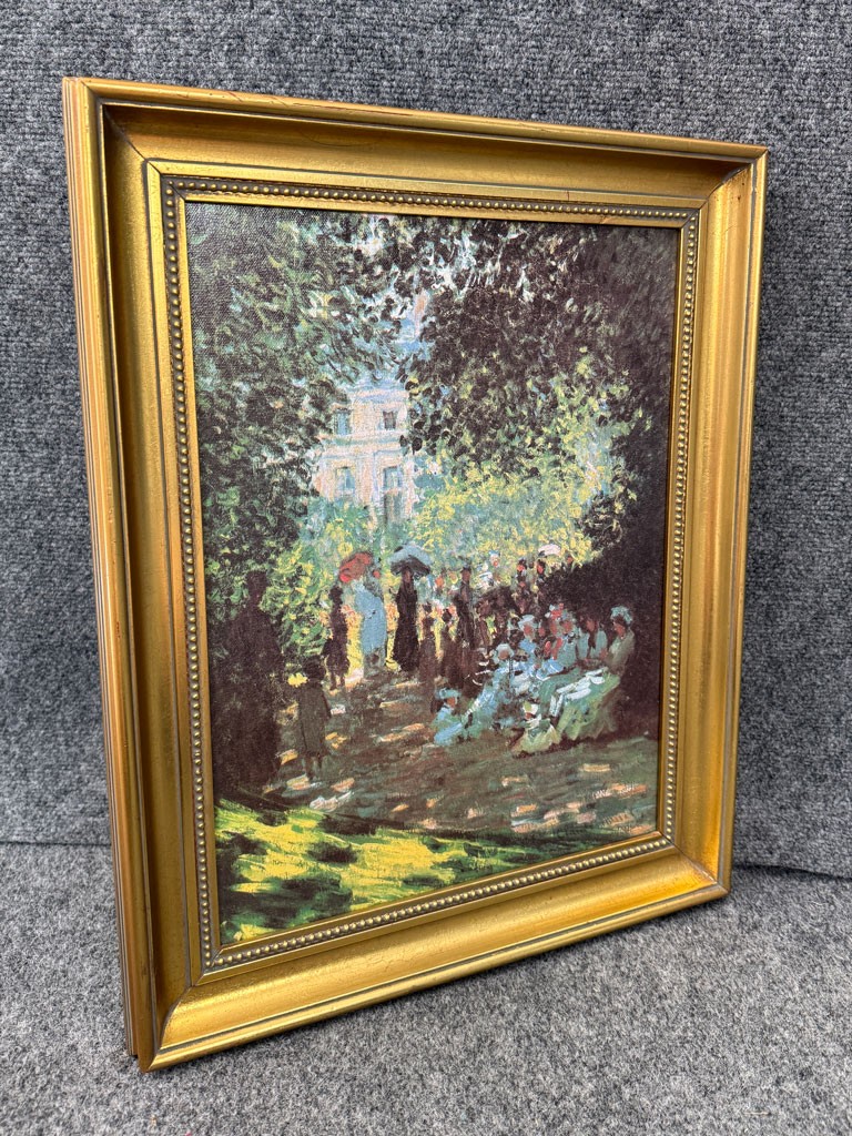 Claude Monet "The Parc Monceau" Garden Scene Giclee on Canvas Claude Monet "The Parc Monceau" Garden Scene Giclee on Canvas