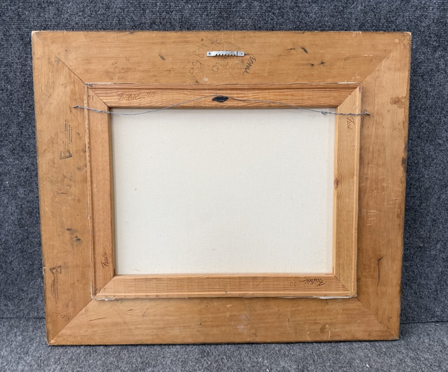 Original Oil on Canvas of Winter Scene Original Oil on Canvas of Winter Scene