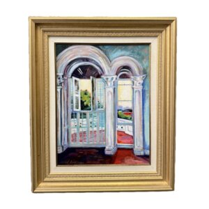 Painting of Blue Room & Window by Carol King Pope