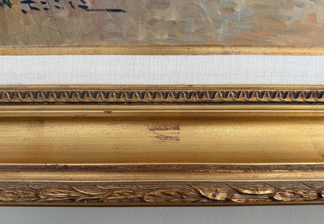 Original Oil on Canvas of Cafe signed W. Eddie Original Oil on Canvas of Cafe signed W. Eddie