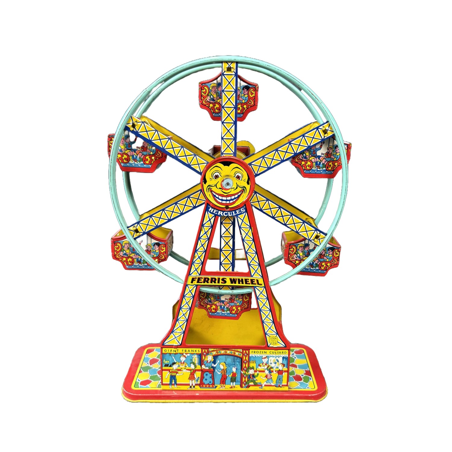 AN324 (0)c.1934 Chein, No. 172 Hercules Mechanical Ferris Wheel c.1934 Chein, No. 172 Hercules Mechanical Ferris Wheel