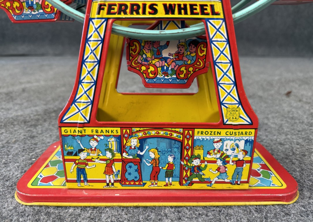 AN324 (10)c.1934 Chein, No. 172 Hercules Mechanical Ferris Wheel c.1934 Chein, No. 172 Hercules Mechanical Ferris Wheel