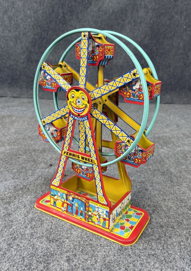 AN324 (2)c.1934 Chein, No. 172 Hercules Mechanical Ferris Wheel c.1934 Chein, No. 172 Hercules Mechanical Ferris Wheel