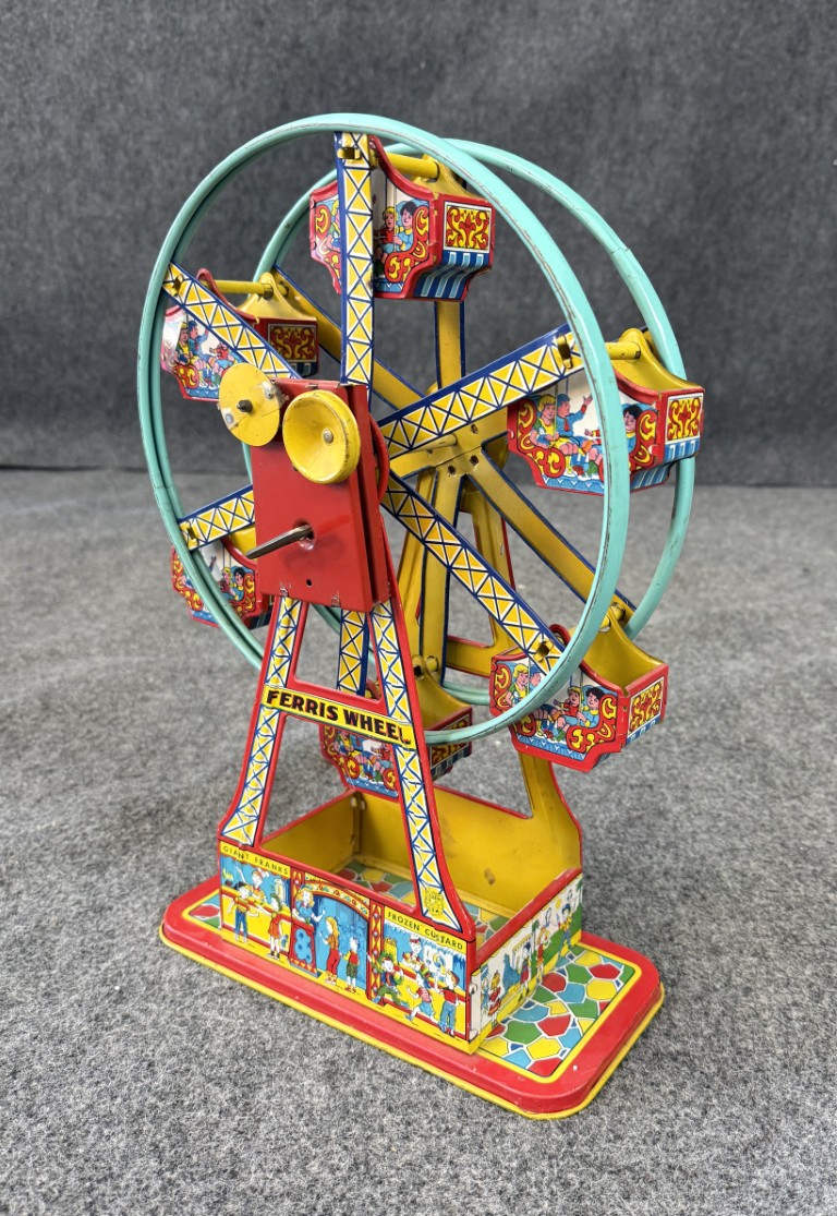 AN324 (6)c.1934 Chein, No. 172 Hercules Mechanical Ferris Wheel c.1934 Chein, No. 172 Hercules Mechanical Ferris Wheel