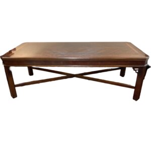 Lane Banded Top Chippendale Style Coffee Table