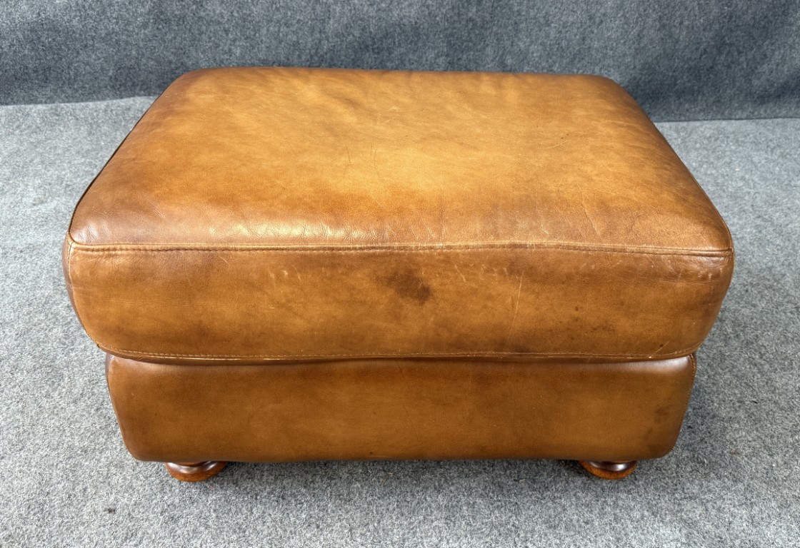 Brown Leather Club Chair and Ottoman Brown Leather Club Chair and Ottoman