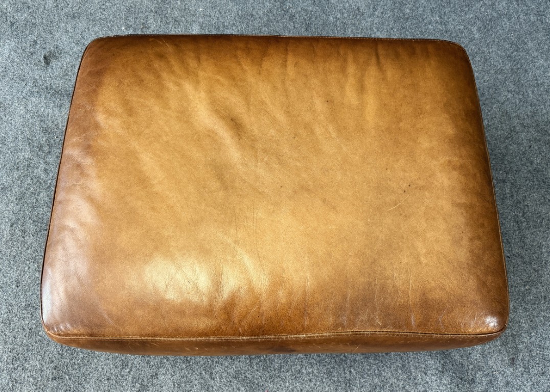 Brown Leather Club Chair and Ottoman Brown Leather Club Chair and Ottoman