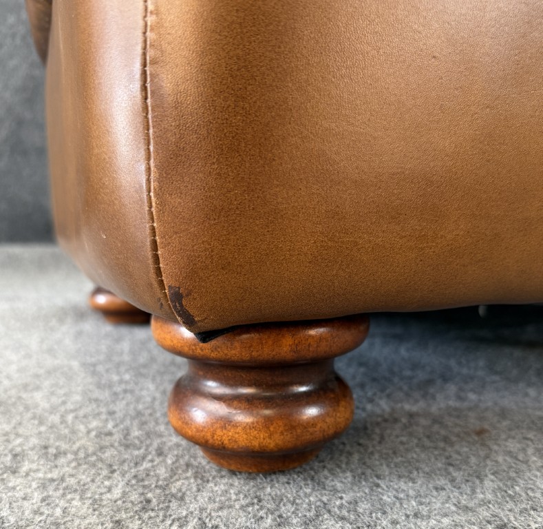 Brown Leather Club Chair and Ottoman Brown Leather Club Chair and Ottoman