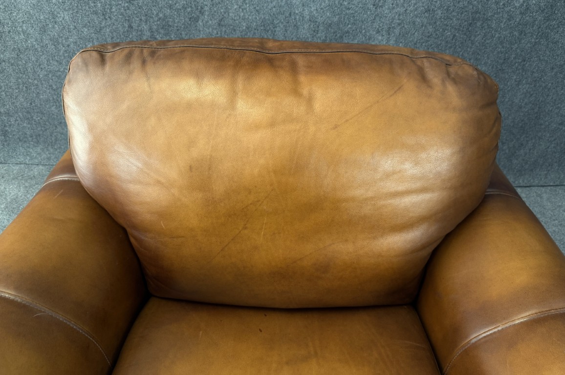 Brown Leather Club Chair and Ottoman Brown Leather Club Chair and Ottoman