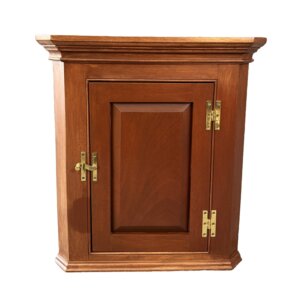 Vintage Solid Mahogany Hanging Corner Cabinet