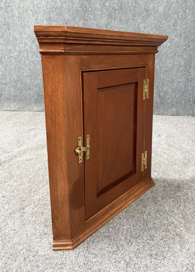 CA791 (3)Vintage Solid Mahogany Hanging Corner Cabinet Vintage Solid Mahogany Hanging Corner Cabinet