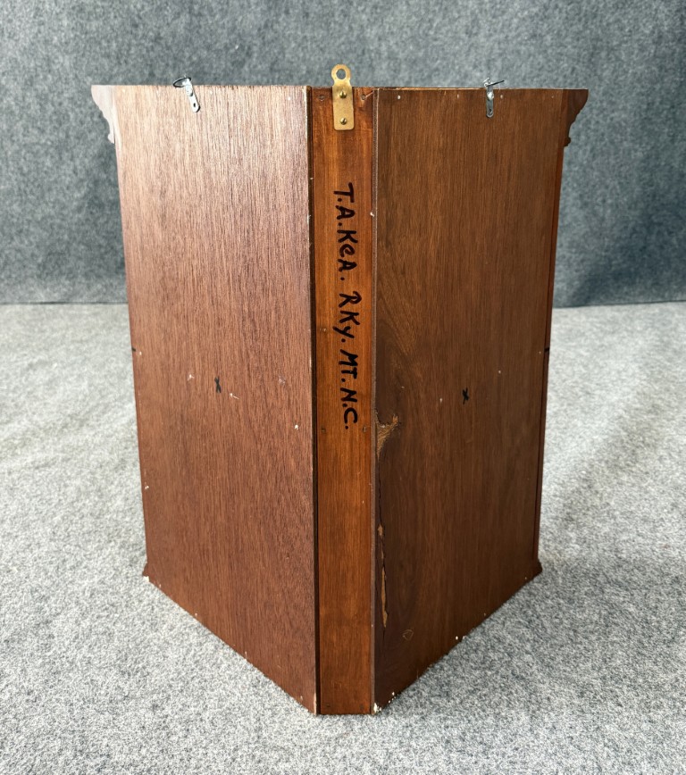 CA791 (8)Vintage Solid Mahogany Hanging Corner Cabinet Vintage Solid Mahogany Hanging Corner Cabinet