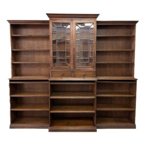 Monumental Custom Built Mahogany Bookcase