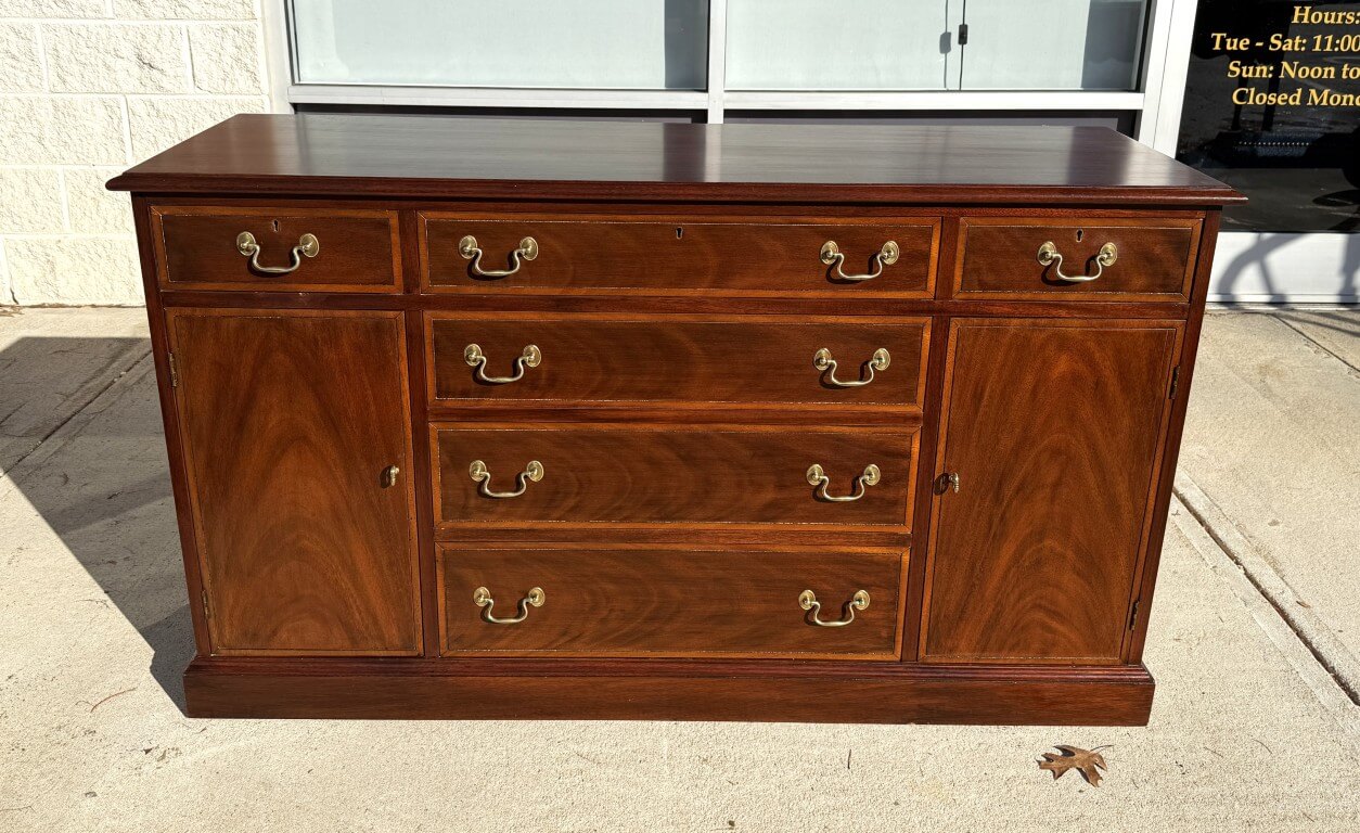 Henkel Harris Solid Mahogany China Cabinet/Buffet No. 2355 Henkel Harris Solid Mahogany China Cabinet/Buffet No. 2355