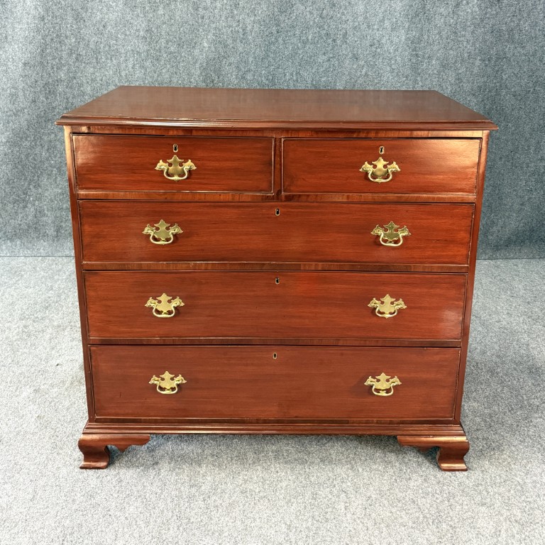 19th Century Five Drawer Mahogany Chest 19th Century Five Drawer Mahogany Chest