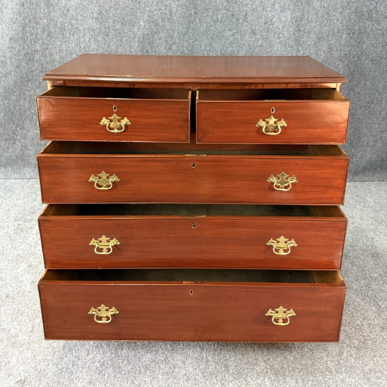 19th Century Five Drawer Mahogany Chest 19th Century Five Drawer Mahogany Chest