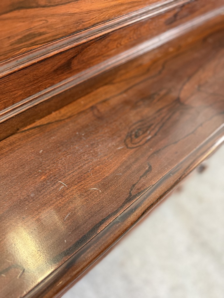 19th Century Rosewood Secretary Desk with Bookcase Top 19th Century Rosewood Secretary Desk with Bookcase Top