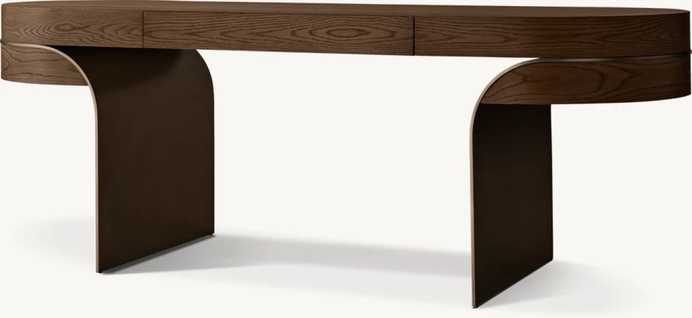 Restoration Hardware Elodi Desk in Brown Oak Restoration Hardware Elodi Desk in Brown Oak