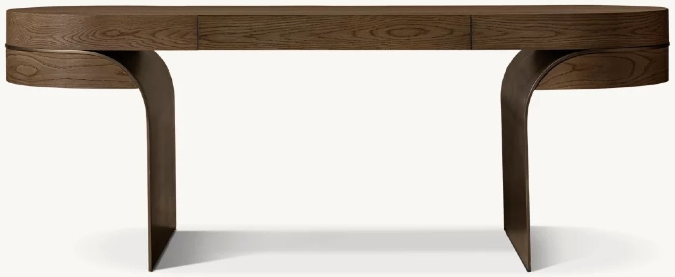 Restoration Hardware Elodi Desk in Brown Oak Restoration Hardware Elodi Desk in Brown Oak