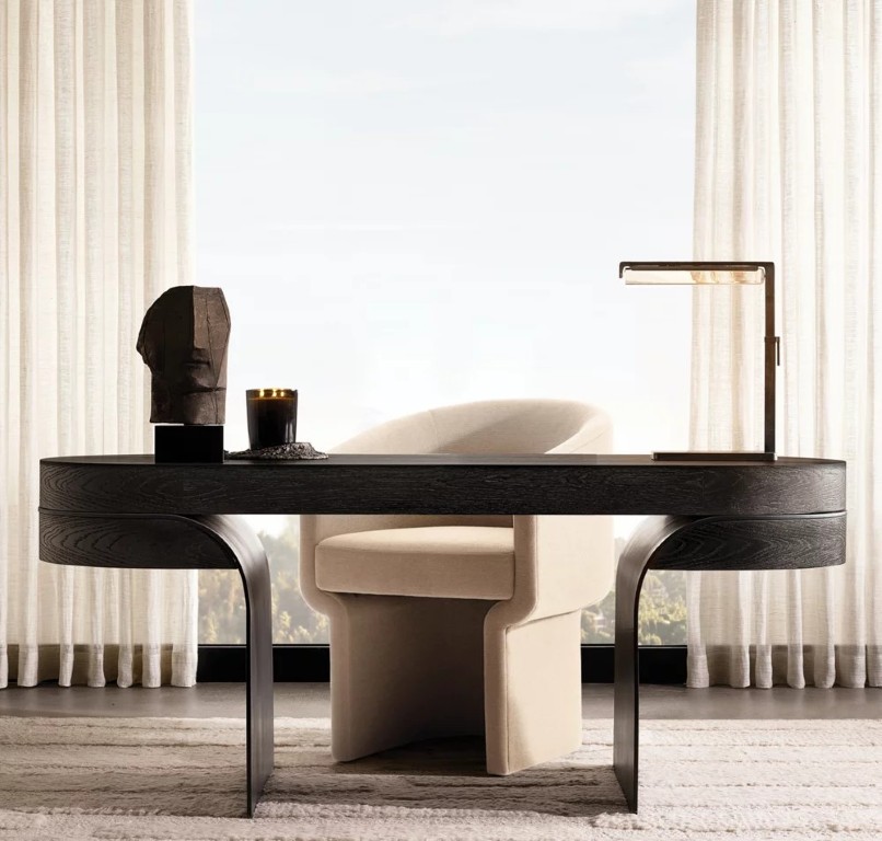 Restoration Hardware Elodi Desk in Brown Oak Restoration Hardware Elodi Desk in Brown Oak