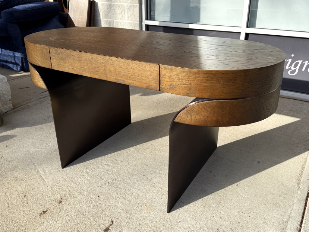 Restoration Hardware Elodi Desk in Brown Oak Restoration Hardware Elodi Desk in Brown Oak