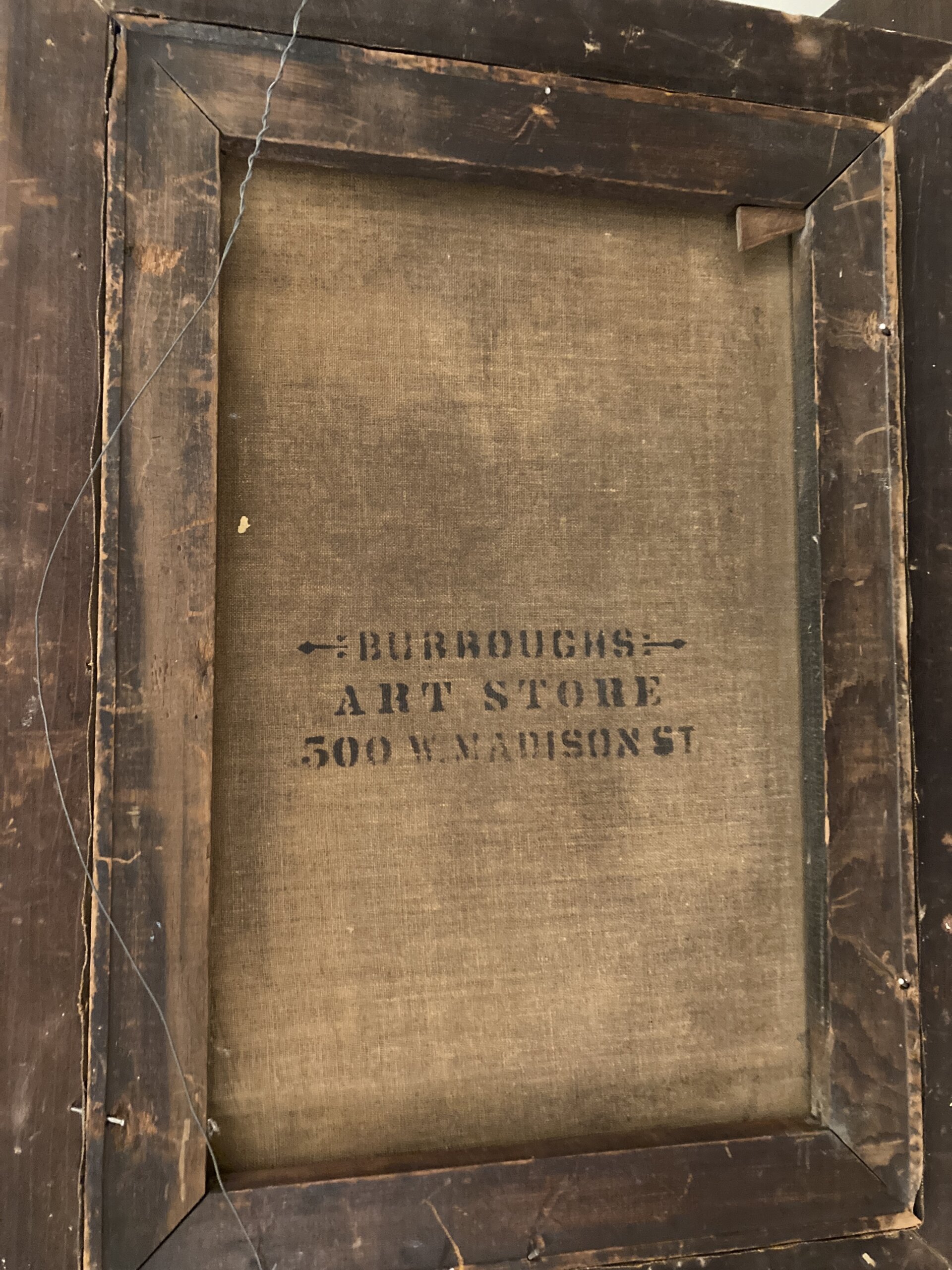 Antique Oil on Board Continental Painting of Mountain Lake Scene Antique Oil on Board Continental Painting of Mountain Lake Scene