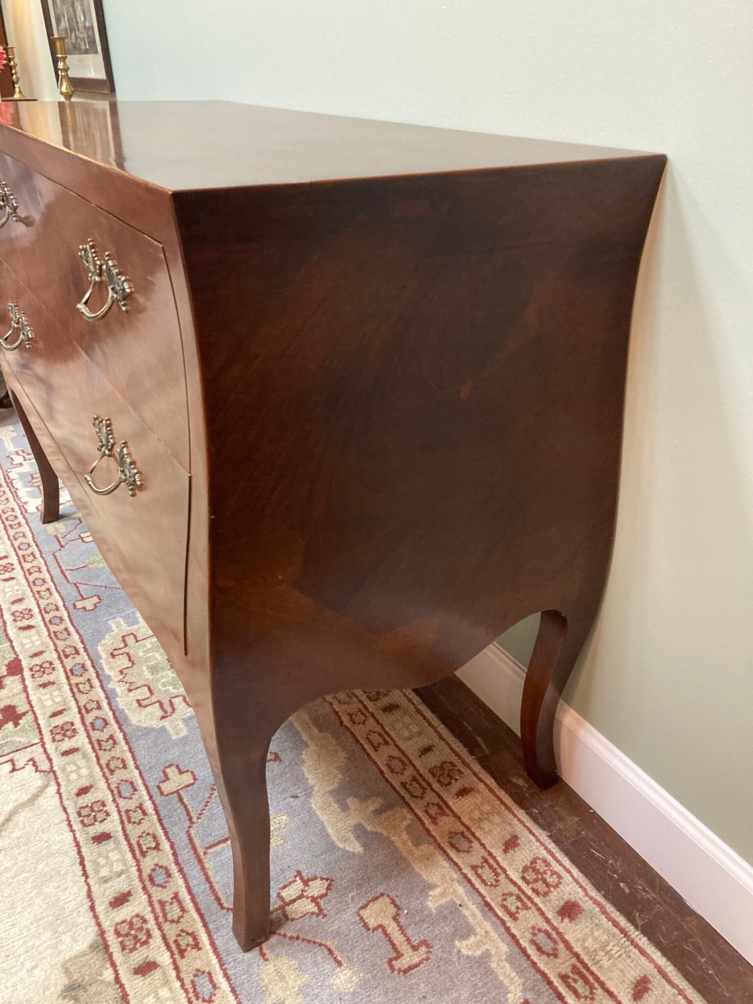 Olivewood Bombe Style Chest with Two Drawers Olivewood Bombe Style Chest with Two Drawers