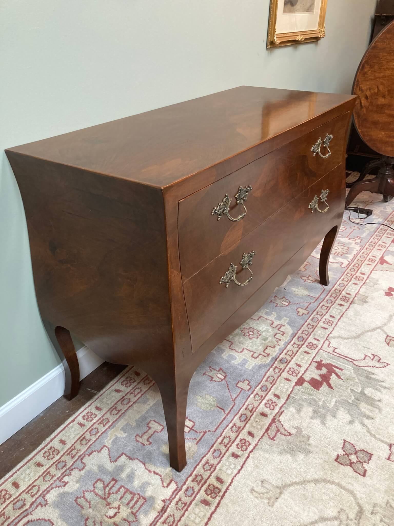 Olivewood Bombe Style Chest with Two Drawers Olivewood Bombe Style Chest with Two Drawers