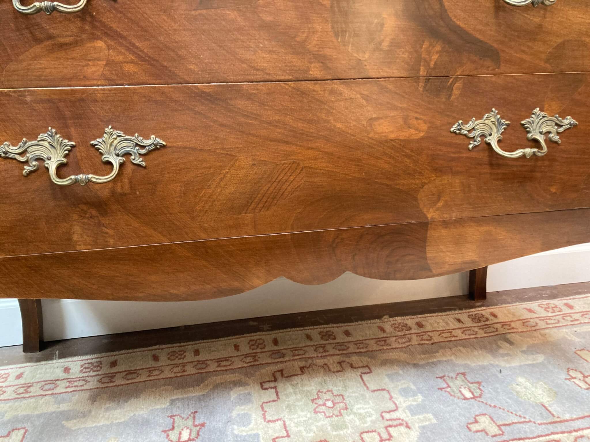 Olivewood Bombe Style Chest with Two Drawers Olivewood Bombe Style Chest with Two Drawers