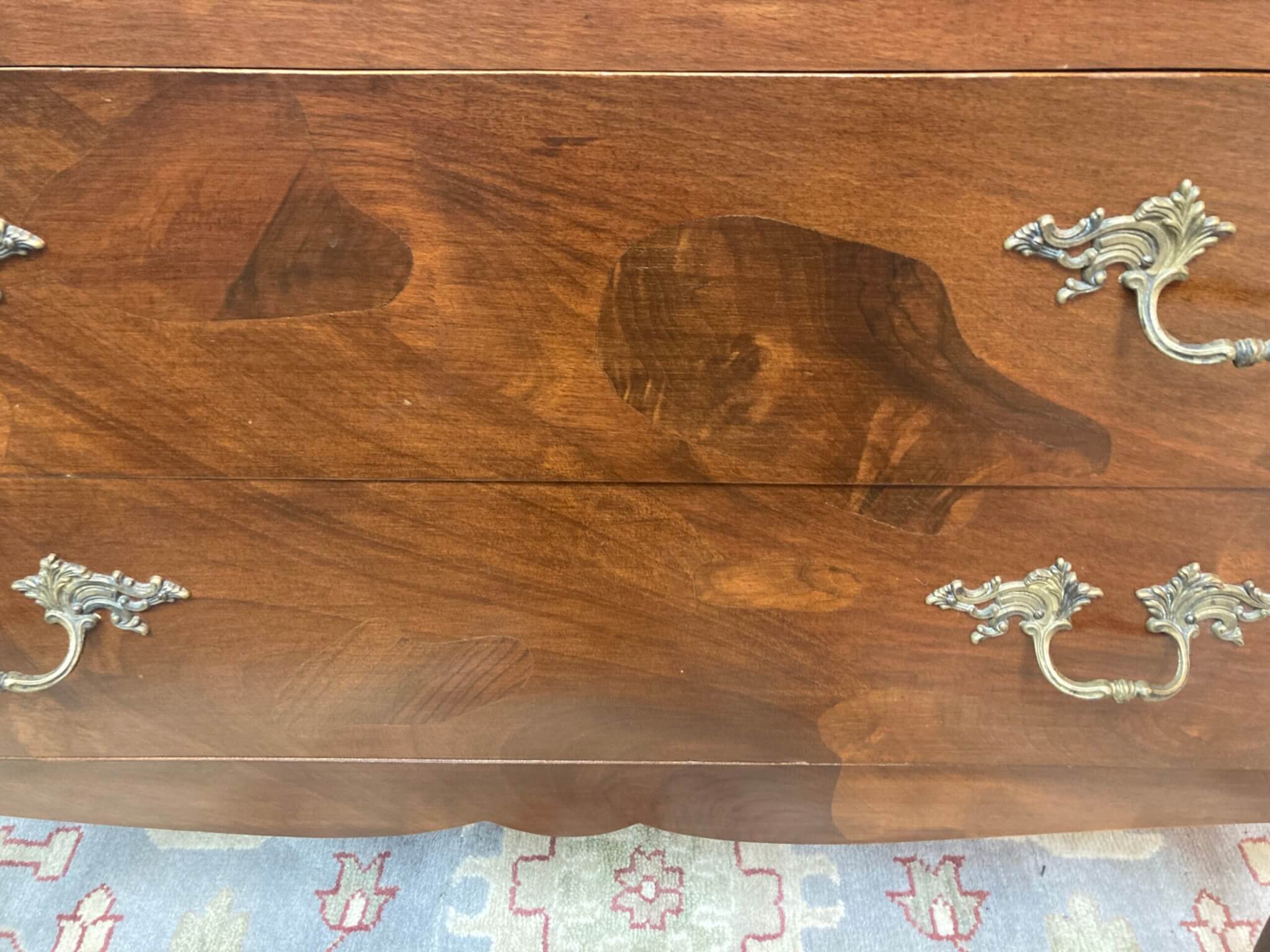 Olivewood Bombe Style Chest with Two Drawers Olivewood Bombe Style Chest with Two Drawers