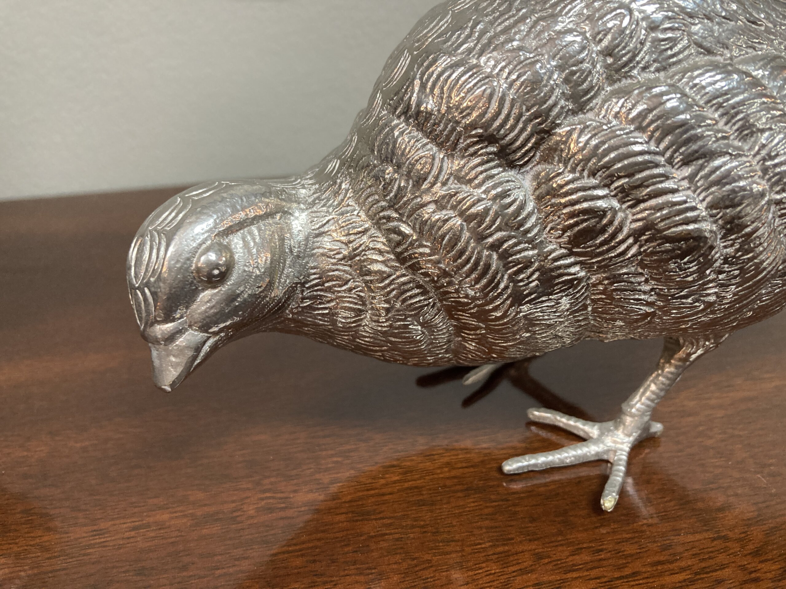 Pair of Vintage Silverplate Quails Pair of Vintage Silverplate Quails