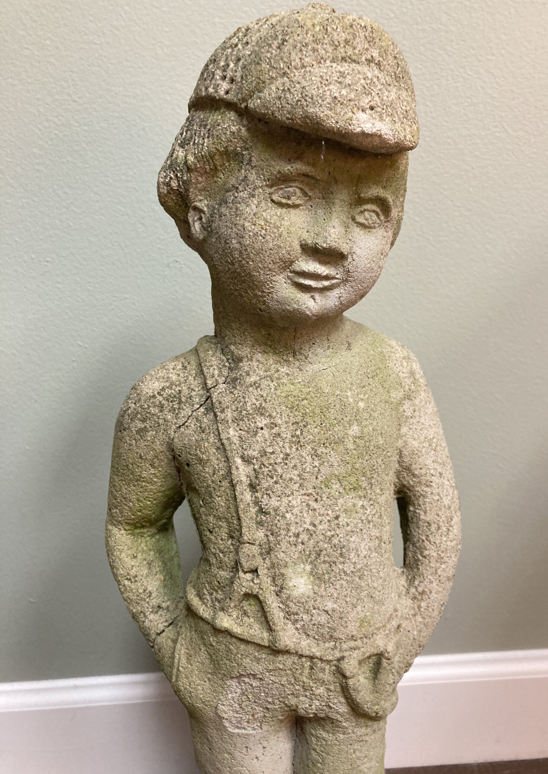 Garden Statue of Young Boy and Frog Garden Statue of Young Boy and Frog