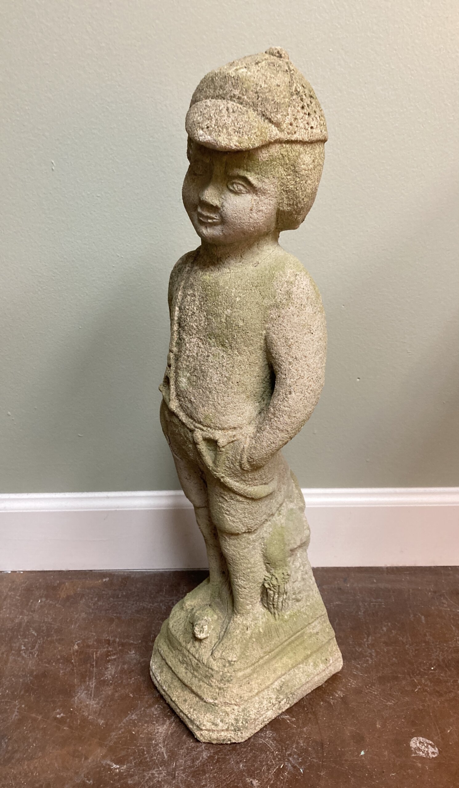 Garden Statue of Young Boy and Frog Garden Statue of Young Boy and Frog