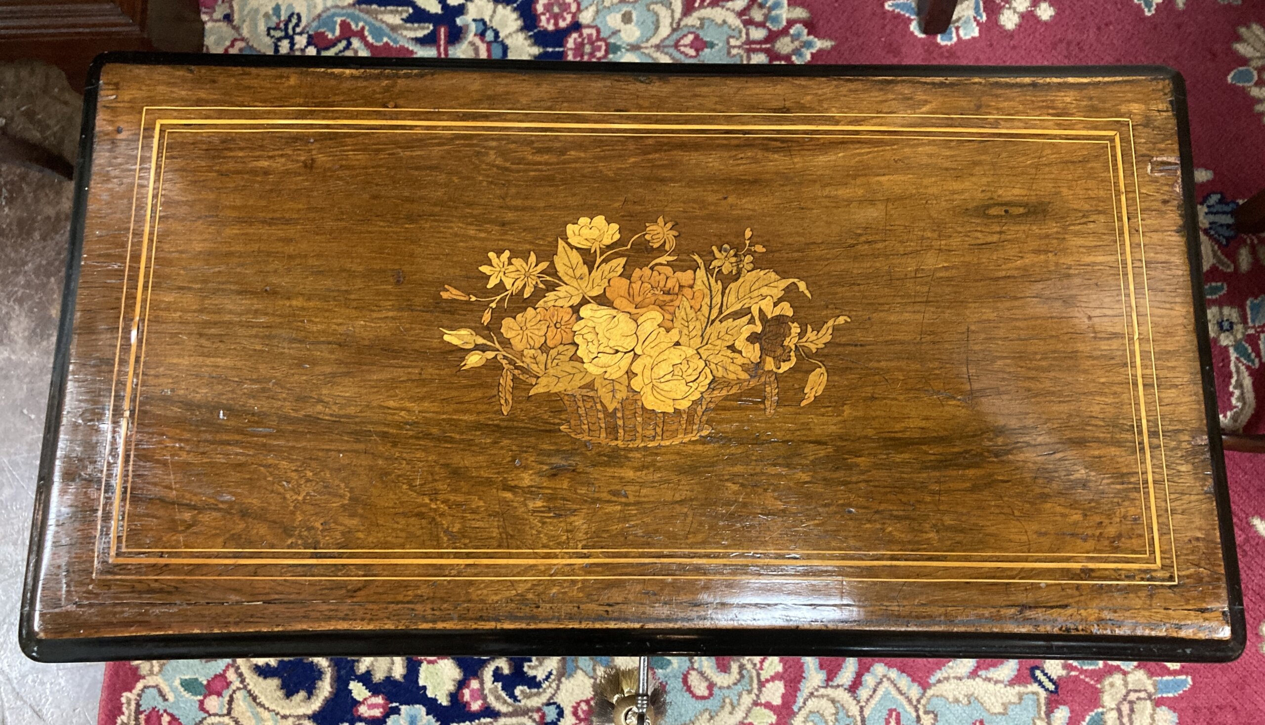 Antique Victorian Rosewood Kindling Box Antique Victorian Rosewood Kindling Box