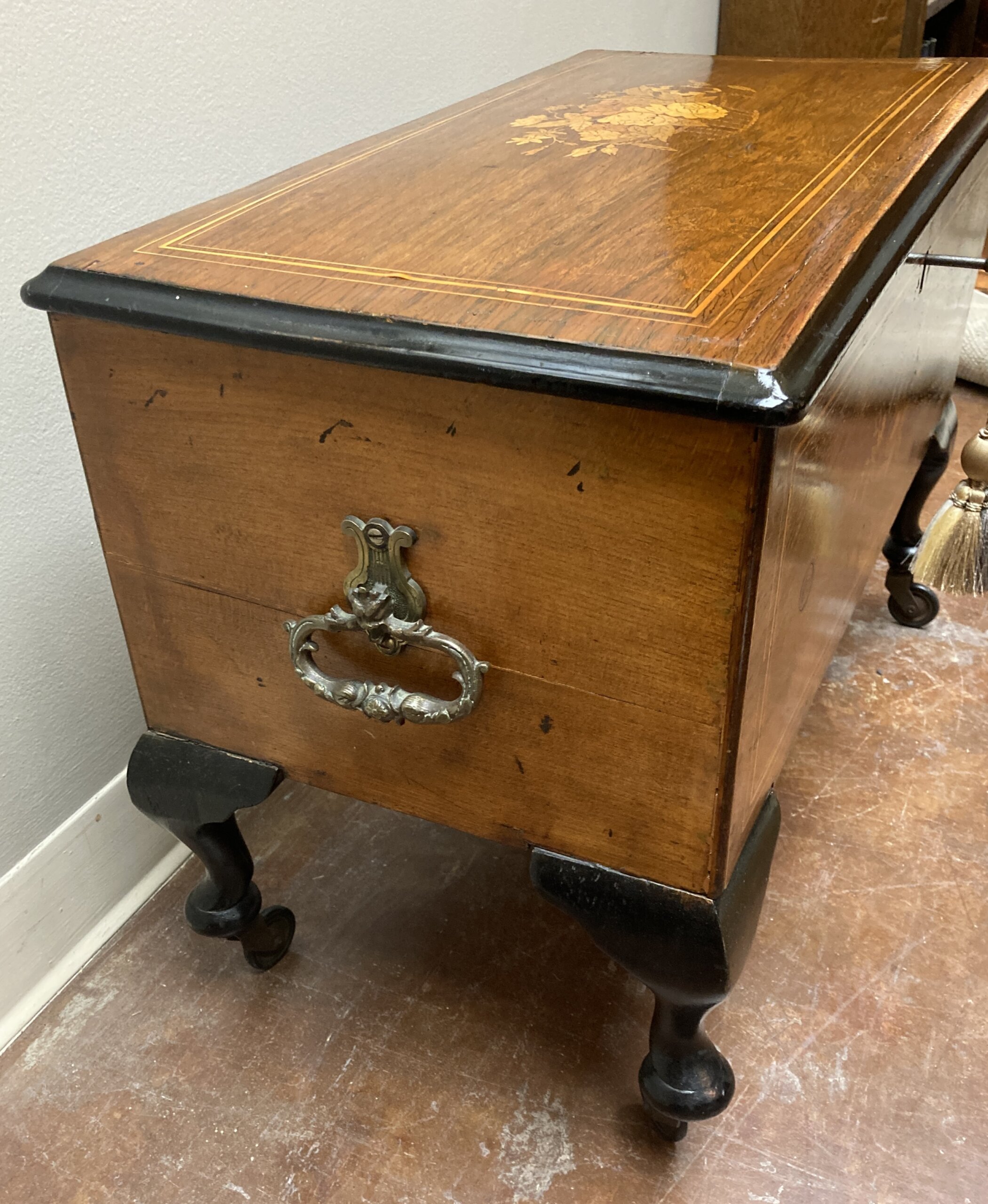 Antique Victorian Rosewood Kindling Box Antique Victorian Rosewood Kindling Box