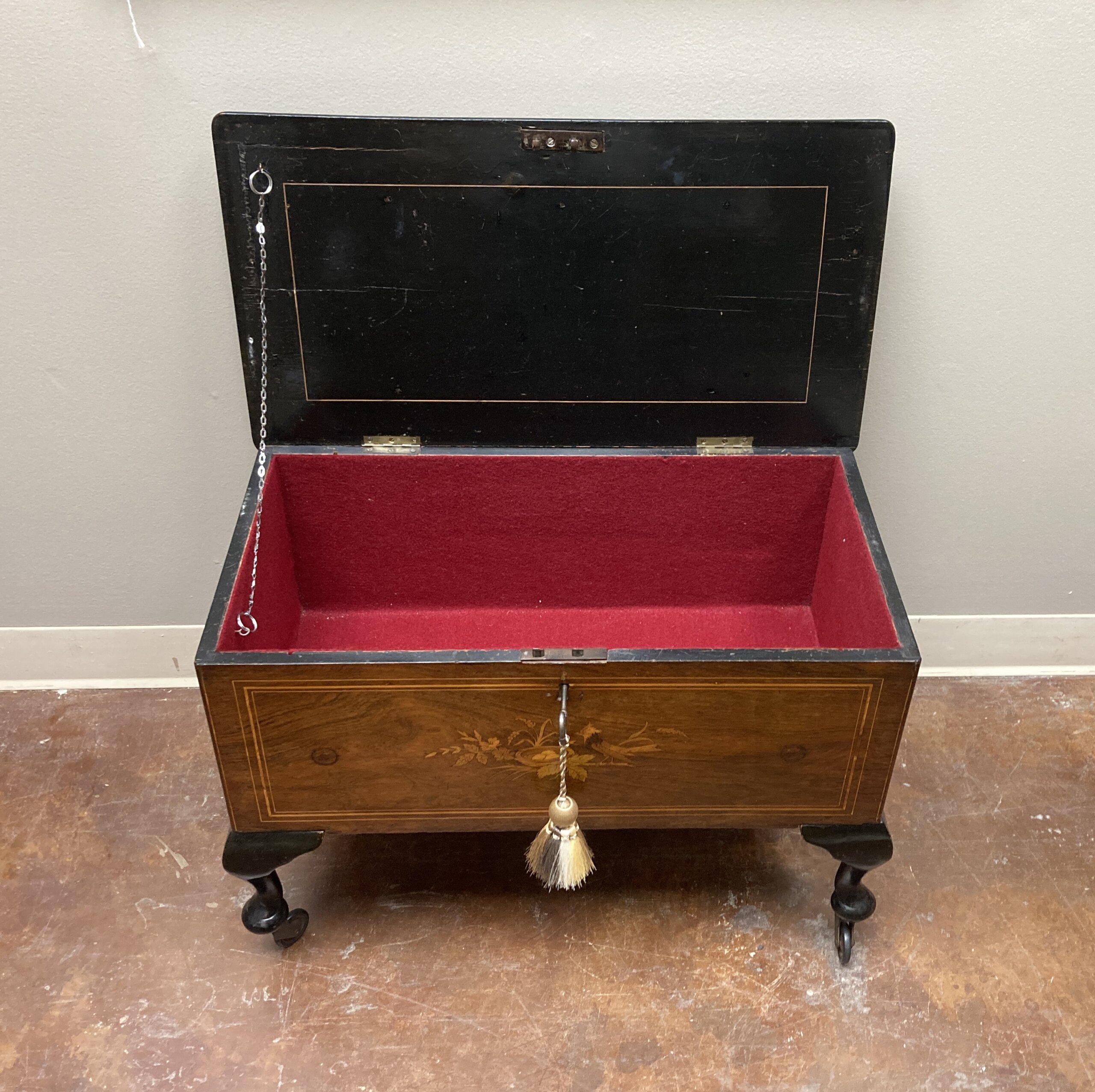 Antique Victorian Rosewood Kindling Box Antique Victorian Rosewood Kindling Box