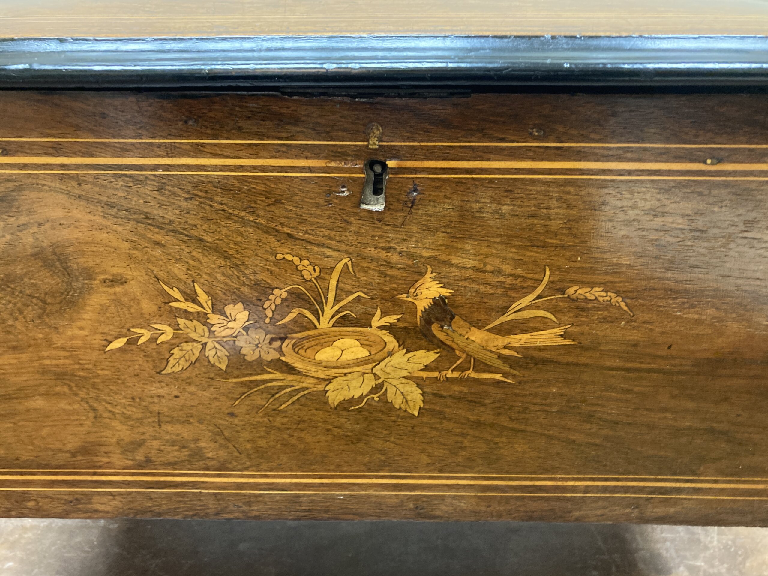 Antique Victorian Rosewood Kindling Box Antique Victorian Rosewood Kindling Box