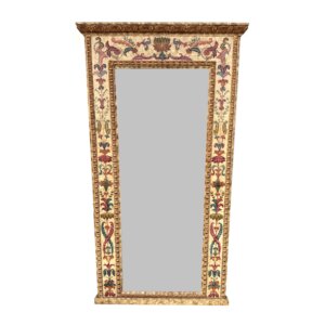 Ornate Florentine Style Painted Floor Mirror