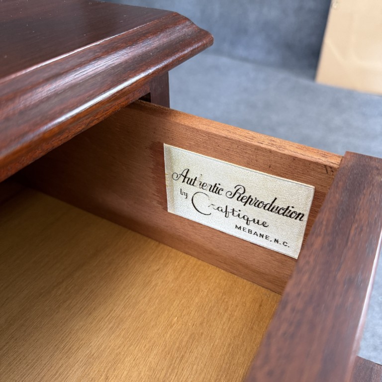 Craftique Solid Cherry Three Drawer Nightstand Craftique Solid Cherry Three Drawer Nightstand